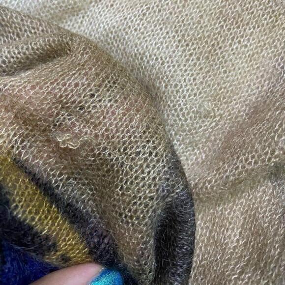 Krimson Klover - Mohair Alpaca Oversized Boxy Poncho Sweater - Picture 9 of 9